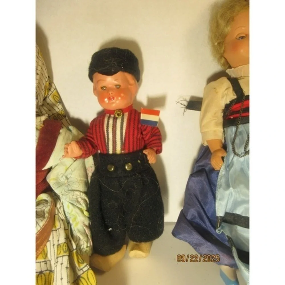Vintage Souvenir Dolls Lot of 4 International Folk Costume Dolls
